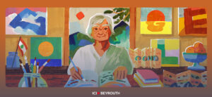 A Google Doodle pays tribute to the art of Etel Adnan – Hona Beirut