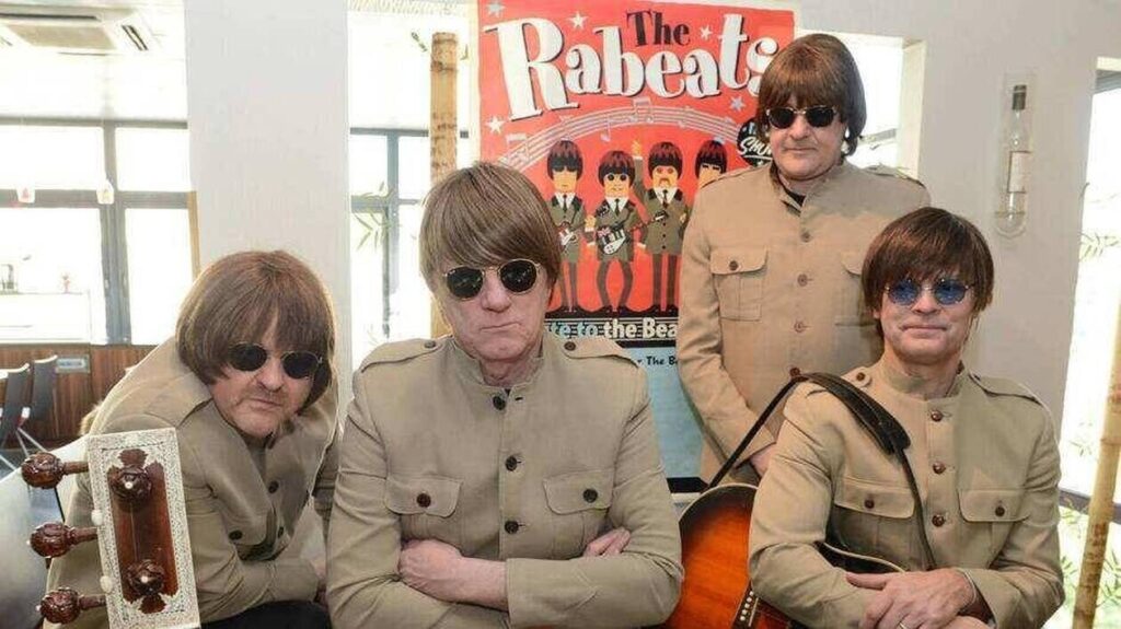 Paying tribute to The Beatles with The Rabeats at the Anova Theater, Alençon, in December 2024